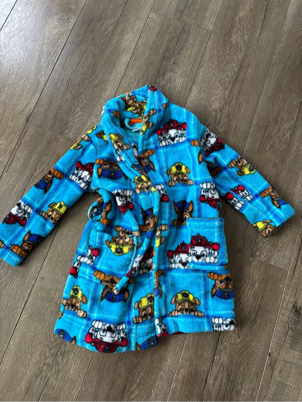 Nickelodeon Bright Blue Plush Paw Patrol Hooded Robe